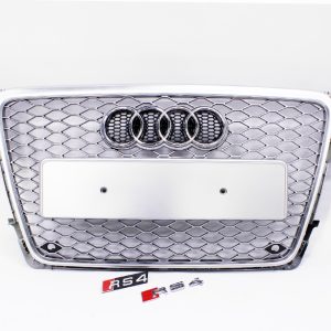 AUDI A4 B8 2008 RS4 DESIGN SILVER GRILL FACELIFT KIT